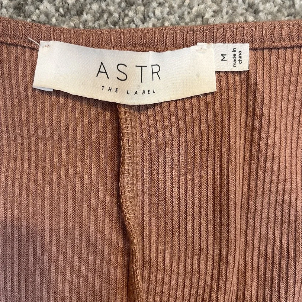 ASTR the Label Hook‎ & Eye Ribbed Knit Stretch Bodycon Mini Dress Blush Pink M